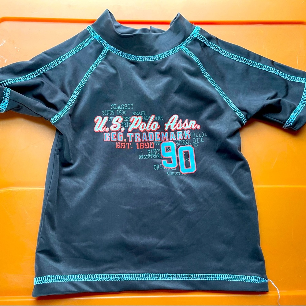 Boy Polo Swim Rashguard Shirt - 24 Months, Brown